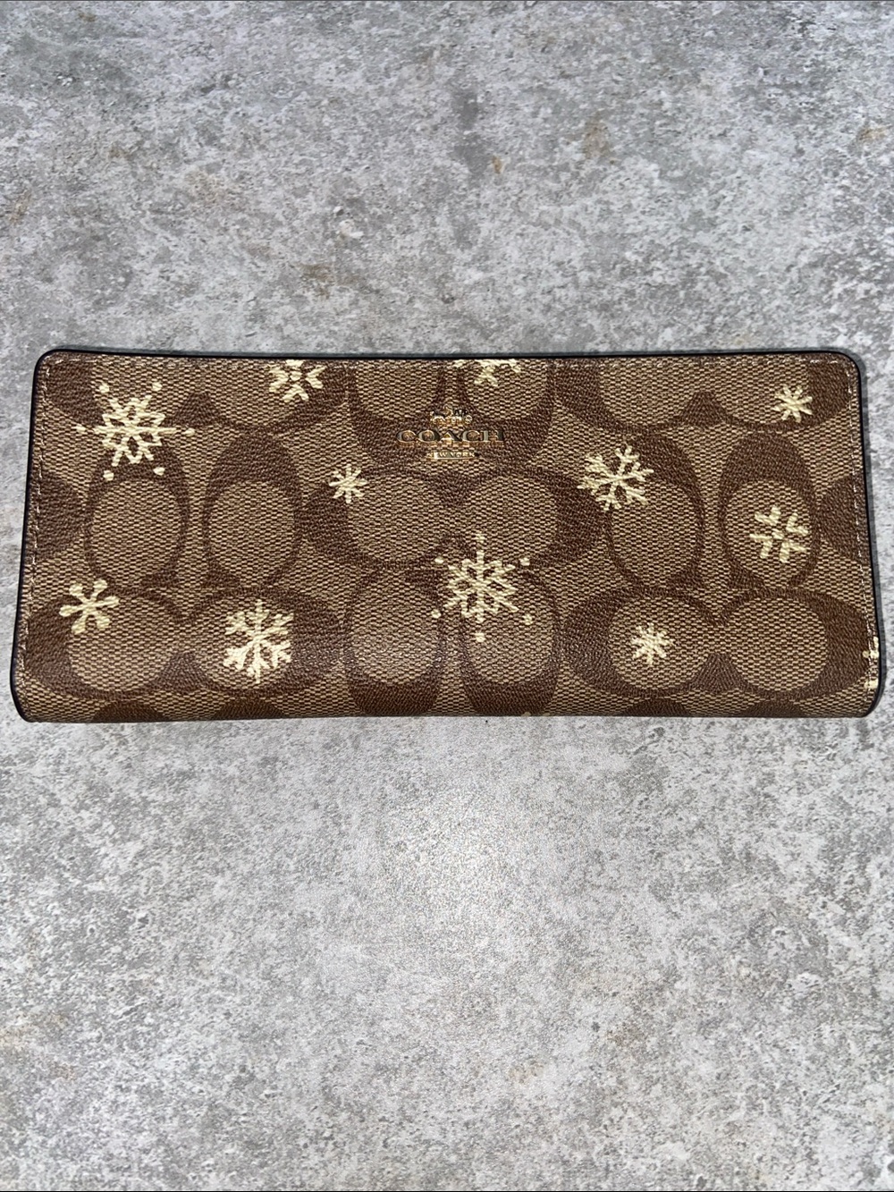 Coach Snowflake ❄️ Slim Wallet NWOT